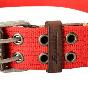 Scuderia Ferrari Red and Brown Belt